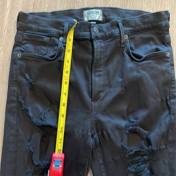 Agolde Women’s Sophie Jeans Size 30 Black Cotton Spandex Distressed Whimsigoth - Picture 17 of 17